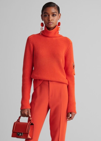 Women's Ralph Lauren Ribbed Cashmere Turtleneck Sweater | 763589MXW